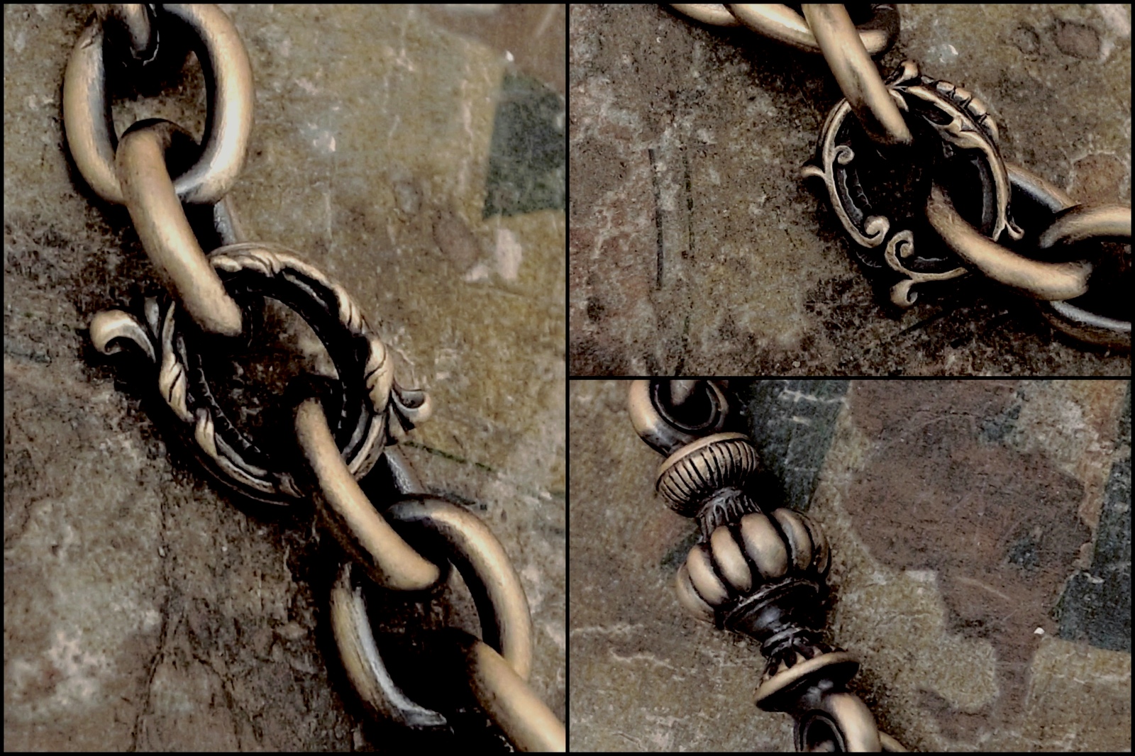 Pointパーツは全3種類【Rococo Mantel Brass Chain Bracelet "Point"】