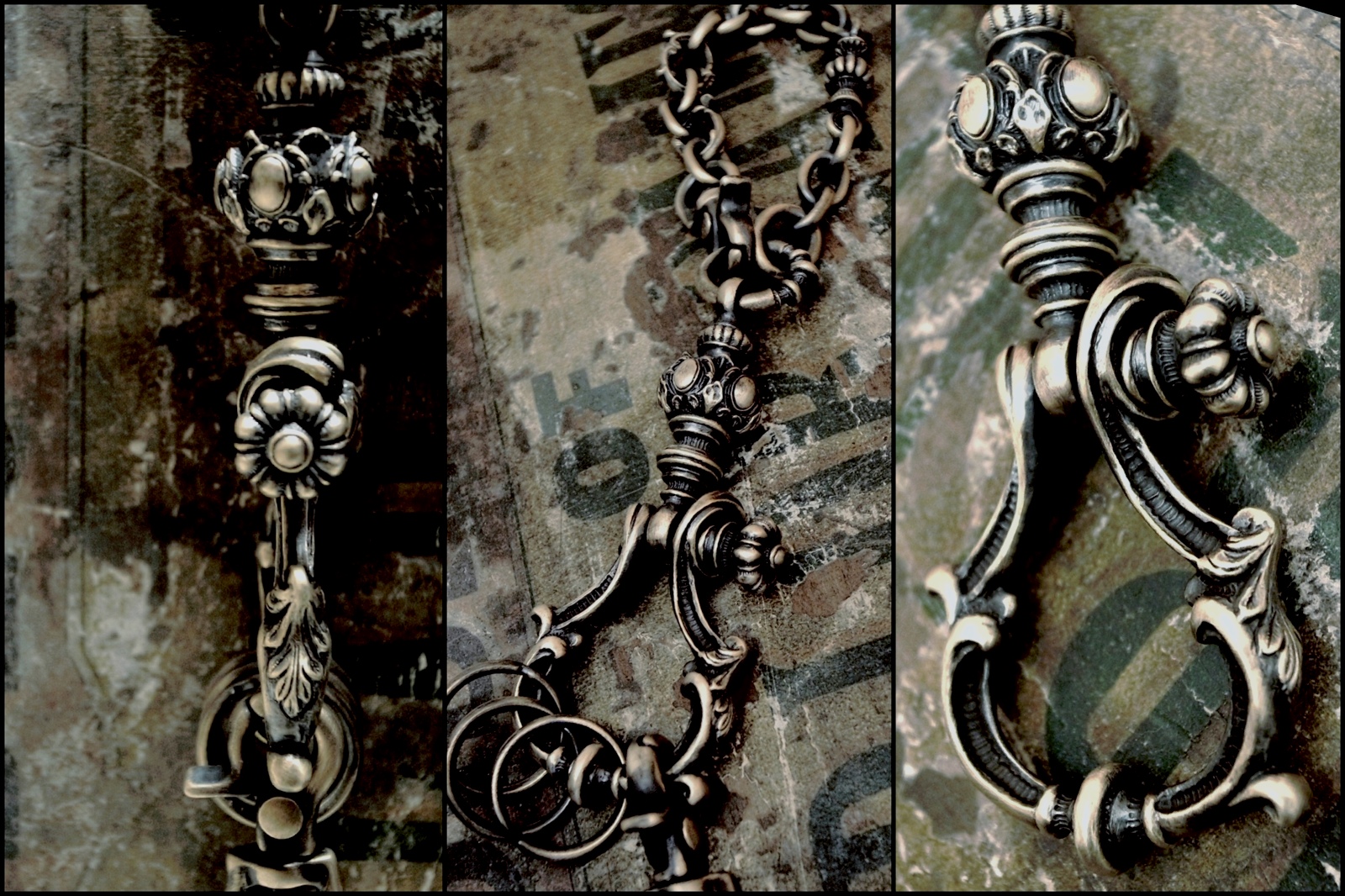 アンティークをイメージさせる装飾【Antique Shackle Keychain】