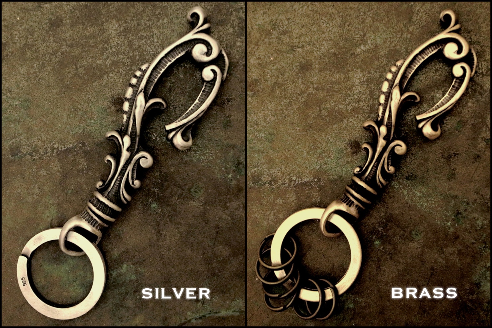 SILVERとBRASSで雰囲気も異なる【Antique Hook Keyholder】