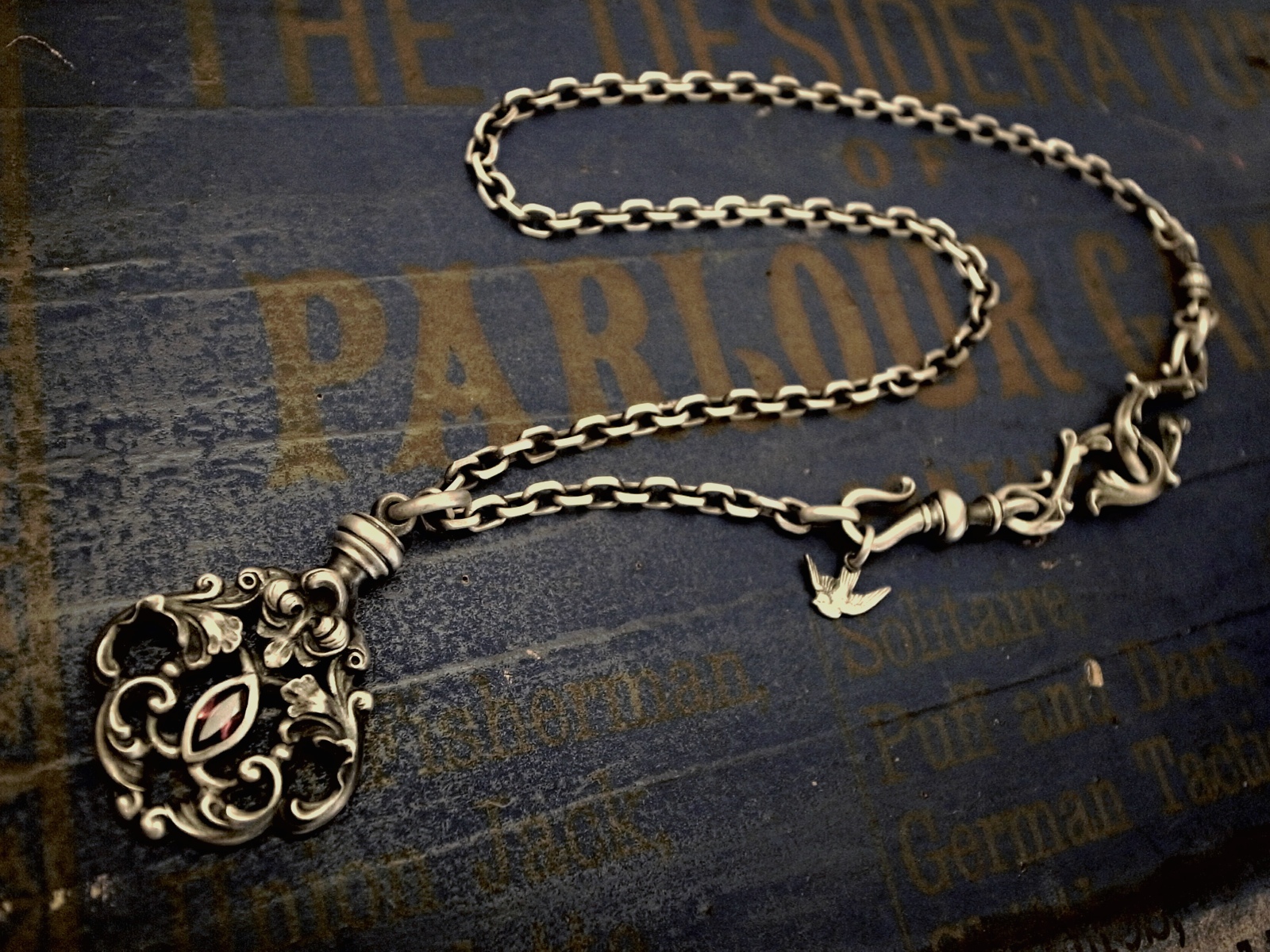 jd Orleans Necklace 50cm SILVER&Garnet